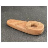 Engraved Stone Pipe Indian Artifact Arrowhead