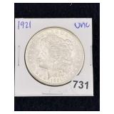 1921 UNC Morgan Silver Dollar Coin