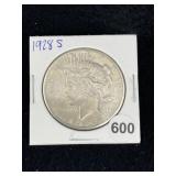 1928 S Peace Silver Dollar Coin