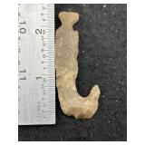 Chipped Hook Indian Artifact Arrowhead