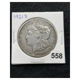 1921 S Morgan Silver Dollar Coin