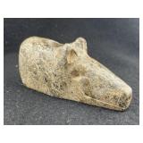 Bear Effigy Stone Pipe Indian Artifact Arrowhead