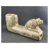 Bear Effigy Stone Pipe Indian Artifact Arrowhead