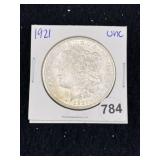 1921 UNC Morgan Silver Dollar Coin
