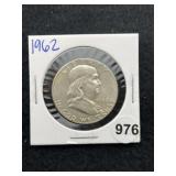 1962 Franklin Half Dollar Silver Coin