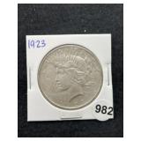 1923 Peace Silver Dollar Coin