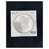 1921 UNC Morgan Silver Dollar Coin
