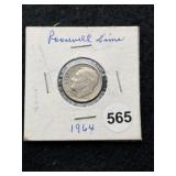1964 Roosevelt Dime Coin