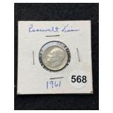 1961 Roosevelt Dime Coin