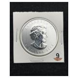 2012 $5 Canadian 1 Ounce .9999 Fine Silver Coin