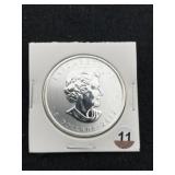 2012 $5 Canadian 1 Ounce .9999 Fine Silver Coin