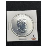 2012 $5 Canadian 1 Ounce .9999 Fine Silver Coin