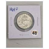 1964 D Washington Quarter Silver Coin