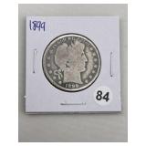 1899 Barber Half Dollar Silver Coin