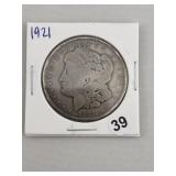 1921 Morgan Silver Dollar Coin