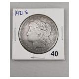 1921 S Morgan Silver Dollar Coin