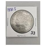 1881 S Morgan Silver Dollar Coin