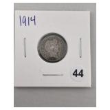 1914 Barber Dime Coin