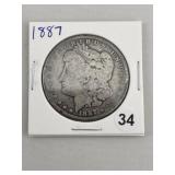 1887 Morgan Silver Dollar Coin