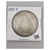 1921 S Morgan Silver Dollar Coin