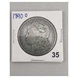 1890 O Morgan Silver Dollar Coin