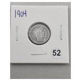 1904 Barber Dime Coin
