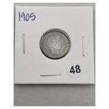 1905 Barber Dime Coin