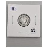 1912 Barber Dime Coin