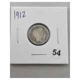1912 Barber Dime Coin