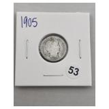 1905 Barber Dime Coin