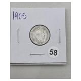 1905 Barber Dime Coin