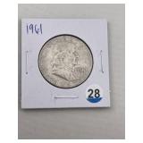 1961 Franklin Half Dollar Silver Coin