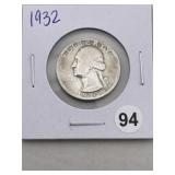 1932 Washington Quarter Silver Coin