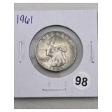1961 Washington Quarter Silver Coin