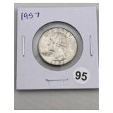 1957 Washington Quarter Silver Coin