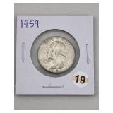 1959 Washington Quarter Silver Coin