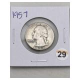1957 Washington Quarter Silver Coin
