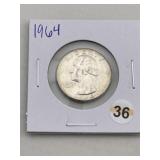 1964 Washington Quarter Silver Coin