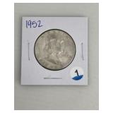 1952 Franklin Half Dollar Silver Coin