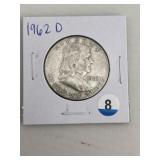 1962 D Franklin Half Dollar Silver Coin