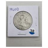 1960 D Franklin Half Dollar Silver Coin
