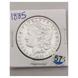 1885 Morgan Silver Dollar Coin