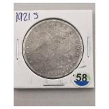 1921 S Morgan Silver Dollar Coin