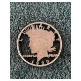 Cut Out 1923 Peace Silver Dollar Coin
