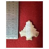 Fox Valley Indian Artifact Arrowhead