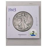 1943 Walking Liberty Half Dollar Silver Coin