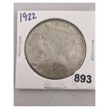 1922 Peace Silver Dollar Coin