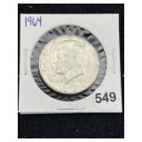 1964 Kennedy Half Dollar Silver Coin