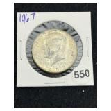 1967 Kennedy Half Dollar Silver Coin