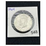 1964 Kennedy Half Dollar Silver Coin